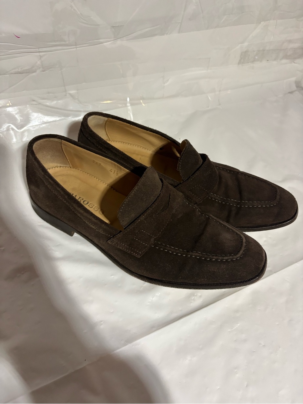 Scarosso Classic Dark Brown Suede Slip-On Loafers made in Italy